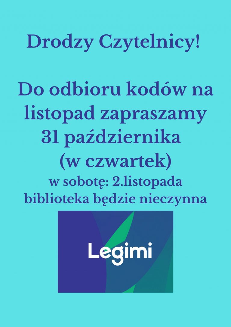 Kody Legimi na listopad